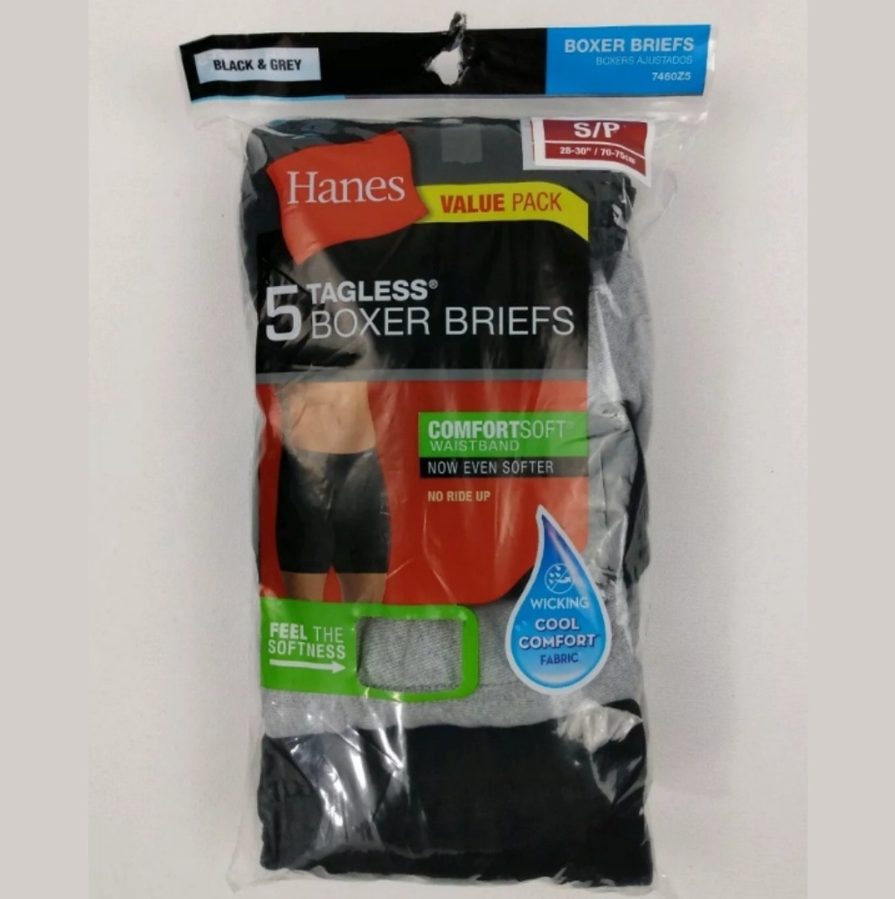 🔥🔥NEW Hanes 5 pack mens Small Boxer Briefs